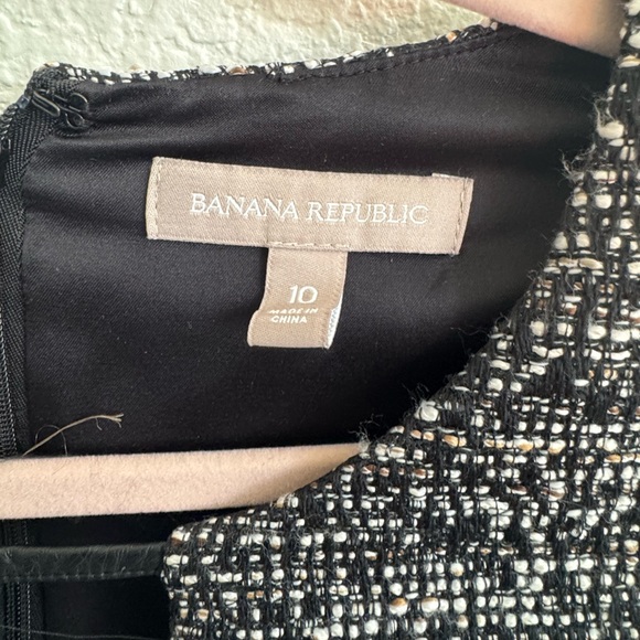 Banana Republic Black and Gray Mini Dress Size 10 - Picture 4 of 9